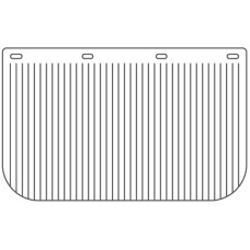 Anti Spray Ribbed Mudflap - 24" Wide x 15" High - White / With Custom Logo